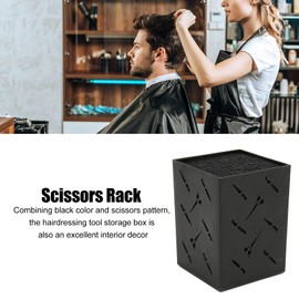 FILFEEL Scissors Holder, Hairdressing Barber Tools Storage Box for Home Salon Hair Clips Comb Organizer - Slip Proof Bottom