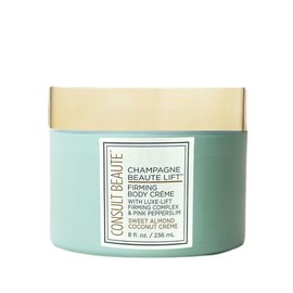 Consult Beaute Champagne Lift Hydrating Firming Body Cream with Pink Pepperslim for Crepey Skin Moisturizer Tightens, Tones & Hydrates Dry Skin on Arms & Legs - 8 oz.