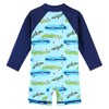 HUAANIUE Baby Girls Swimwear One Piece Long Sleeve Swim Sun
