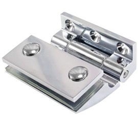 Di Vapor (R) 90 Degree Wall Mounted Shower Door Glass Hinge | Chrome Plated Soli