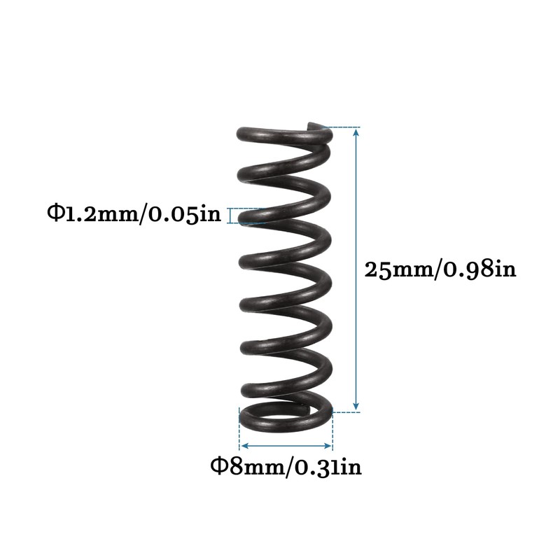 QUARKZMAN Small Compression Spring x 10 Pieces Spring Steel Tension