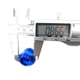 Unbranded (one) -8AN Male to Weld-On Straight Flare Swivel Aluminum Fitting Blue