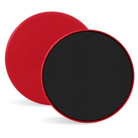 Jesiah 2Pcs Dual Sided Gliding Discs, 17.5cm Reversible Core Sliders Ultimate Core Trainer Exercise Discs Abdominal workout Strength Glider for Men Women Gym Home Carpet Wood Hard Floors (Red)