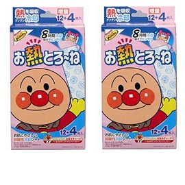 Ikeda Modelo Anpanman Heat Tone, Cooling Sheet, 8 Hours Cooling, 16 Sheets (12 Sheets + 4 Sheets), 2 Pieces, Total 32 Sheets