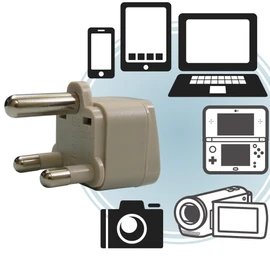 WA-10L B3L Type + B3L Type (Part of South Africa, etc.) International Travel Conversion Adapter Plug Value Set of 2 10A 250V Exception Application Approved Product Road Warrior