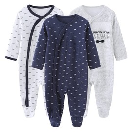 MAMIMAKA Newborn Baby Boys Clothes Sets 23-Piece, 5-pack Bodysuit+3PJS and Accessories for 0-6 Months