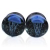 Glow in Dark Glass Ocean Jellyfish Ear Plugs Gauges Tunnel