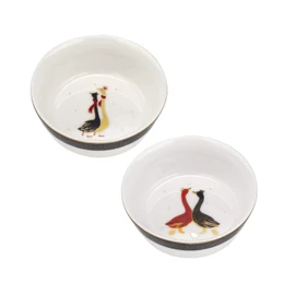 Portmeirion Home & Gifts SMGE79168-XD Geese Bowls Set of 2, Ceramic