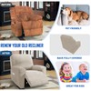 MAXIJIN Oversized Recliner Chair Covers Velvet Plush 4 Piece Stretch
