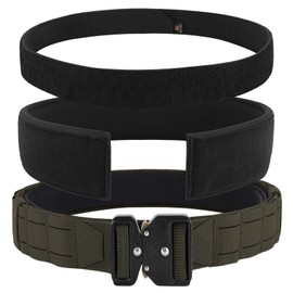 KRYDEX GEAR Tactical Belt 2 Inch with Quick Release Heavy Duty Molle Belt Work Belt High Performance Belt for Men (Ranger Green, S)