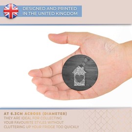 Destination Vinyl ltd Magnet for Refrigerator, Fridge BW - Cute Home Heart Strings Love Family for Office, Cabinet and Whiteboard, Magnetic Stickers, 41380