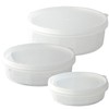 Nagao Storage Containers, Round Polypropylene, Shallow Type, 6.8 fl oz