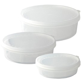 Nagao Storage Containers, Round Polypropylene, Shallow Type, 6.8 fl oz (200 ml), 14.2 fl oz (420 ml), 25.7 fl oz (730