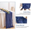 BEELIFY 2 Pack 10 Ft Cheesecloth Table Runner Navy Blue