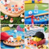 Lyreh 50pcs Miniature Baseball Ducks, PVC Funny Small Baseball Player
