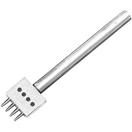 POWERTOOL Hole Punch Tools, 1PC Stitching Punching Diamond 4 Prong Lacing Stitching Abrasion Punch/6MM