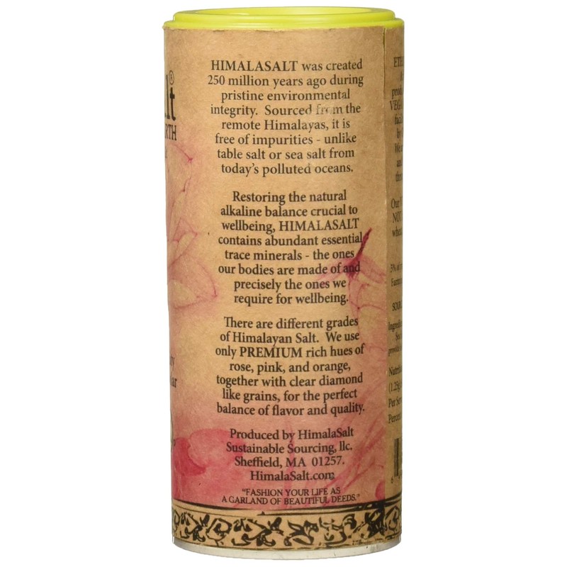 HimalaSalt Primordial Himalayan Sea Salt, Fine Grain Shaker, 6 Ounce