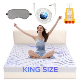 MQHOOB Grounding Sheets King Size, 90% Organic Cotton + 10% Pure Silver Fiber, Fitted Grounded Sheets for Improved Sleep with Grounding Cord, Eye Mask, Outlet Tester(White, 76"x 80"x 14")