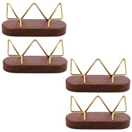 YMKWZ Business Card Holder Wood Card Holder Display Large Capacity Business Card Holder Desk Sturdy for Office Home Desktop (Wood 4pcs)