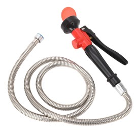 Pyhodi Eyewash Station Drench Hose Eye Wash Station Handheld Eye Wahing Head Face Flush, 2 Filtering 1 Port DN15 Interface for Laboratory Industrial Use