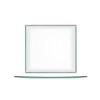 H&H Transparent, Plate, Square 25 cm, Glass, 1 Pieces