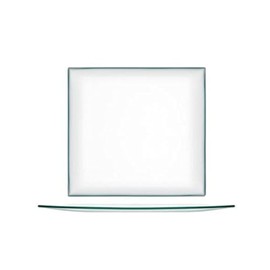 H&H Transparent, Plate, Square 25 cm, Glass, 1 Pieces