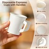 Jippedea 4 Oz Disposable Espresso Cups with Handles,100-pack Mini Disposable