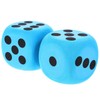 UPKOCH 2PCS Giant 8cm Blue EVA Foam Dice, Jumbo Dice