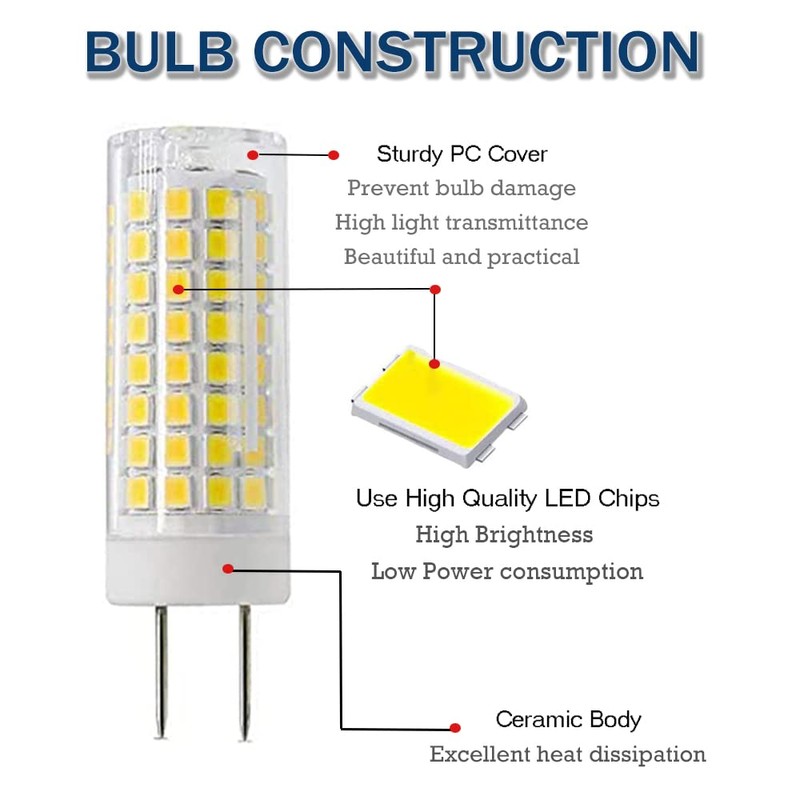 PIPIZHU G8 Light Bulbs 7W, 75W G8 Halogen Bulb Replacement,