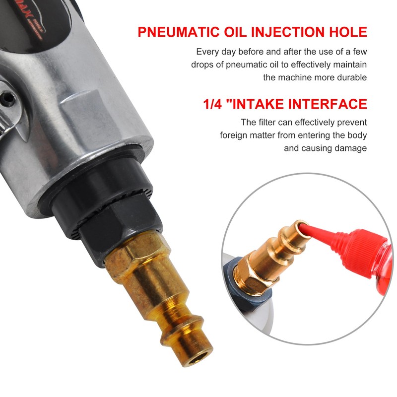 WINMAX TOOLS AUTOMOTIVE Pro 120° 1/4" Air Angle Die Grinder
