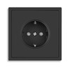 CNBINGO Single Socket Black Matt 1 Way Socket Flush-Mounted Schuko