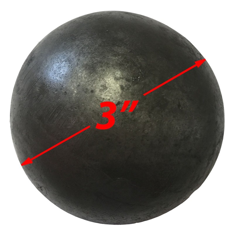 Hollow 3" steel ball weldable DIY project component (5-pack)