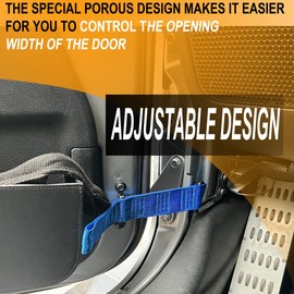 Door Straps fit for Jeep Wrangler TJ JK JKU JL JLU Heavy Duty Adjustable Door Check Straps Door Limit Straps for Jeep Wrangler,Blue,2Pcs