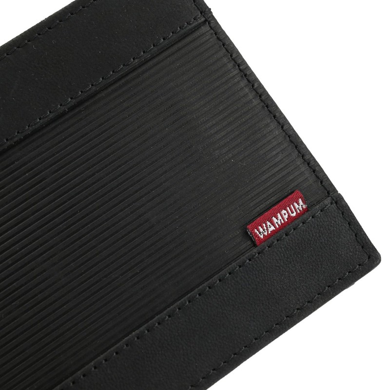 Wampum Mens Genuine Leather Classic Coin Purse with Box, Black