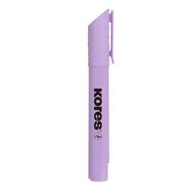 Kores - Pastel Highlighter Pen - Lilac High Liner Plus, Water Based-Ink Highlighter Pen, Chisel Tip - Stationery Supplies, Office Supplies, School Supplies - Box of 12