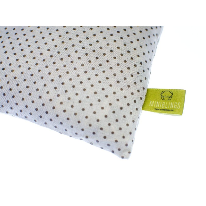 Miniblings Herbal Herb Pillow Cushion Health 25X20cm White Black Dots