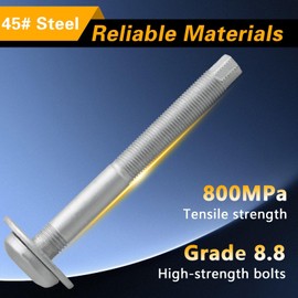 EVRBUL Truck Bed Mounting Hardware Compatible with Toyota Tundra Tacoma 2000-2023, 6PCS Steel Bed Bolts, Rear Body Mounting Bolts, Replace# 64189-0C011 926-491