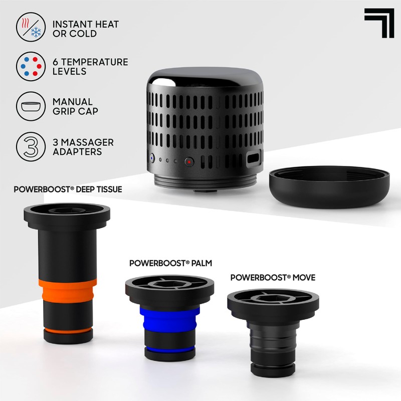 Sharper Image® Powerboost Hot + Cold Dual-Temperature Massage Gun Attachment