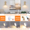 MWZ Gold Battery Operated Wall Sconces Set of Two,Wireless Indoor