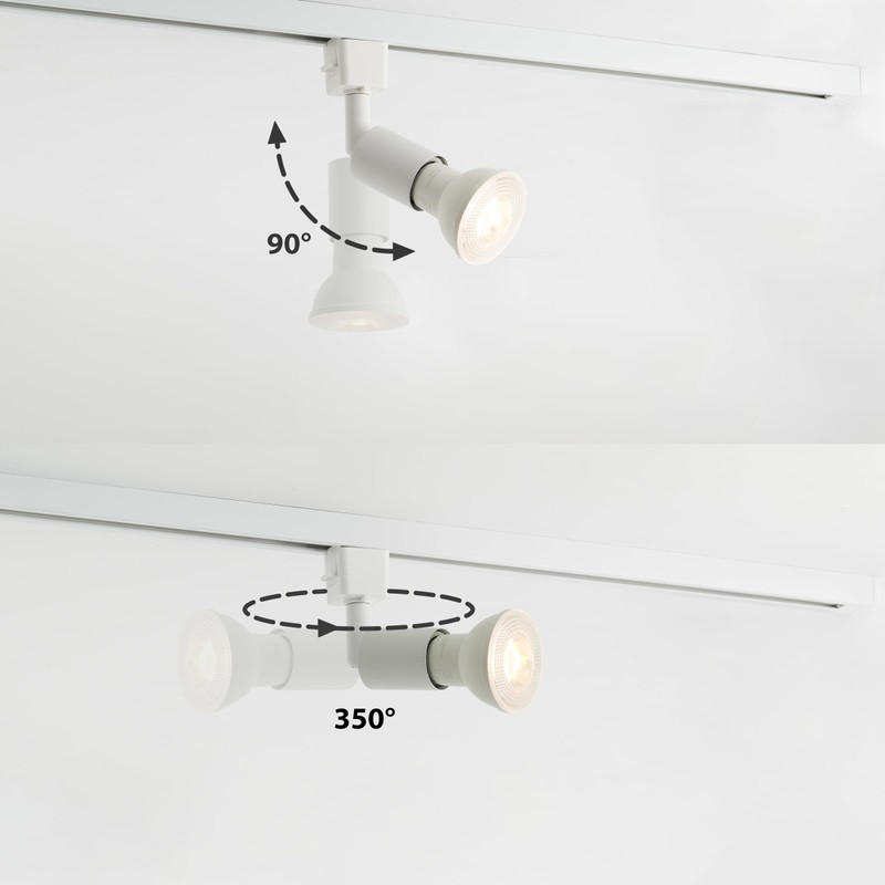mirrea L Type Track Lighting Head to E26 Medium Screw
