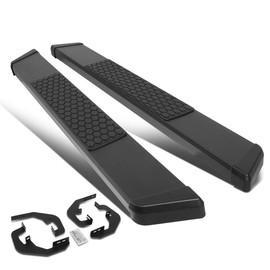 DNA MOTORING STEPB-ZTL-8236-SSBK Powdercoated 5 Inches Step Bar Running Boards Compatible with 07-19 Silverado/Sierra 2500HD 3500HD Standard Cab