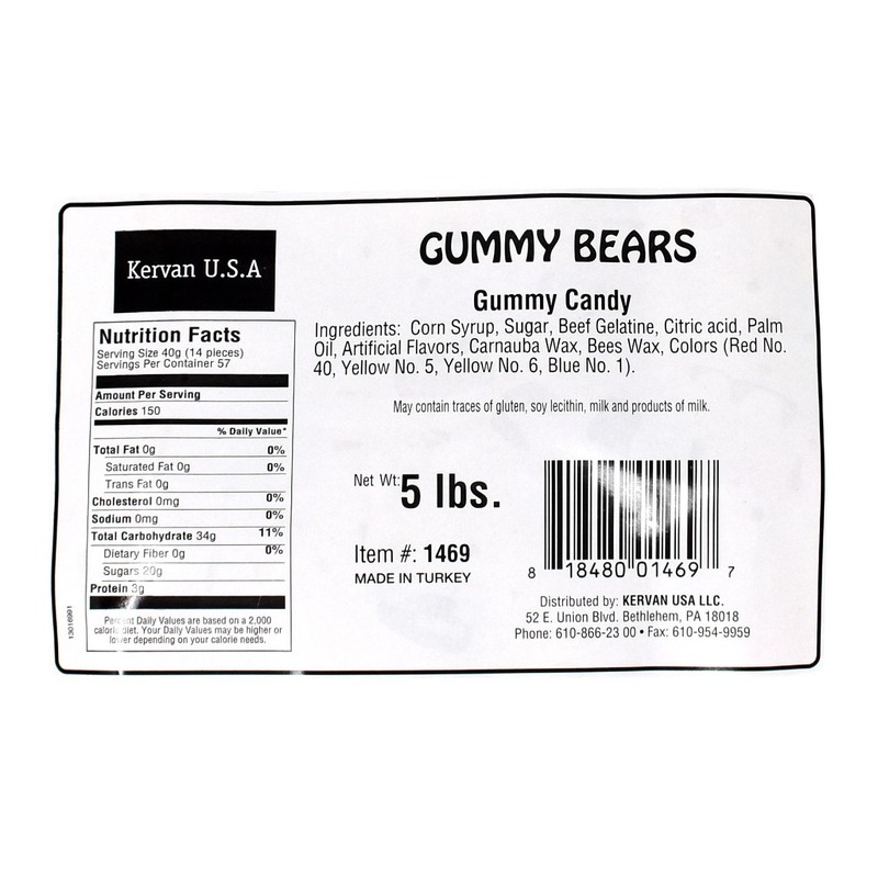 Kervan Candy Bebeto Assorted Gummy Bears - Fruity, Soft &