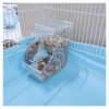 Andiker Automatic Hamster Feeder, 400ml Transparent Acrylic Food Automatic Feeder