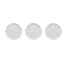 AJM PP6GREWH 6" Diameter, White Color, Green Label Uncoated Paper Plate - Pack Of 1000 (Тhree Pаck)