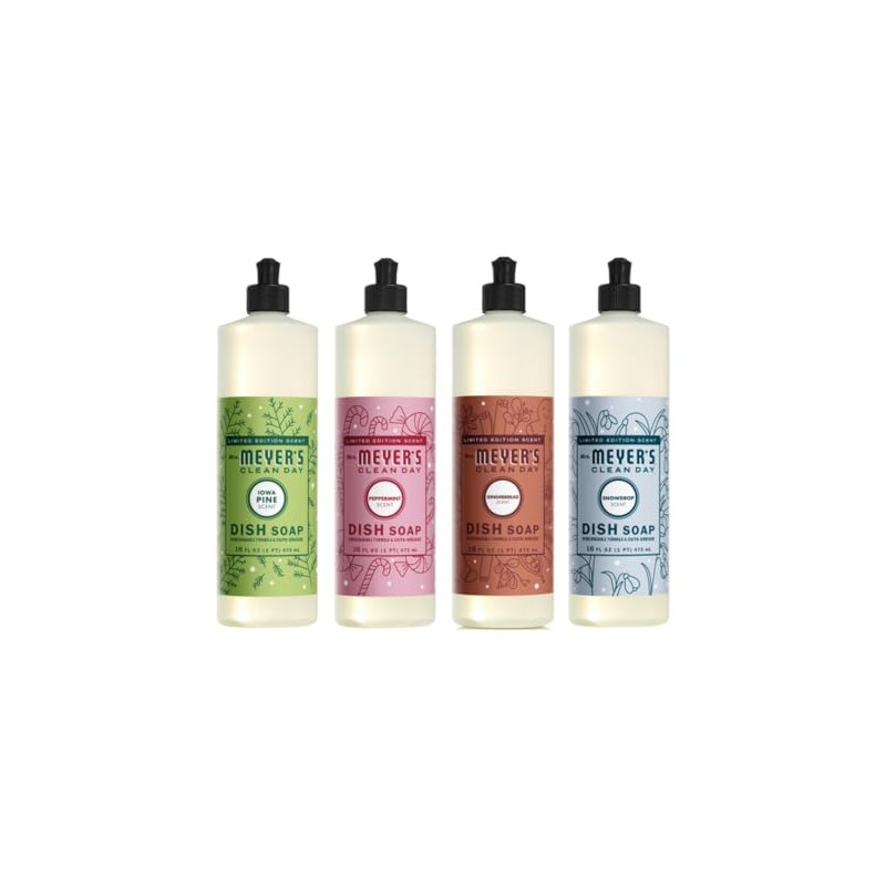 MRS. MEYER'S CLEAN DAY Dish Soap 4 Pack Variety Pack,