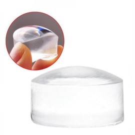 9 PCS 2.8CM Clear Jelly Silicone Nail Art Stamper Head Transparent Stamping Polish Transfer Templates Tools Manicure French Tip Tool Nail Stamp Silicone Head Kit