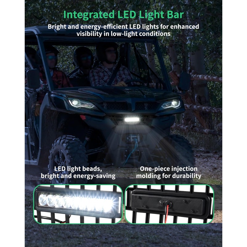 SLORIMOD Front Mesh Grille with LED Accent Light Bar for