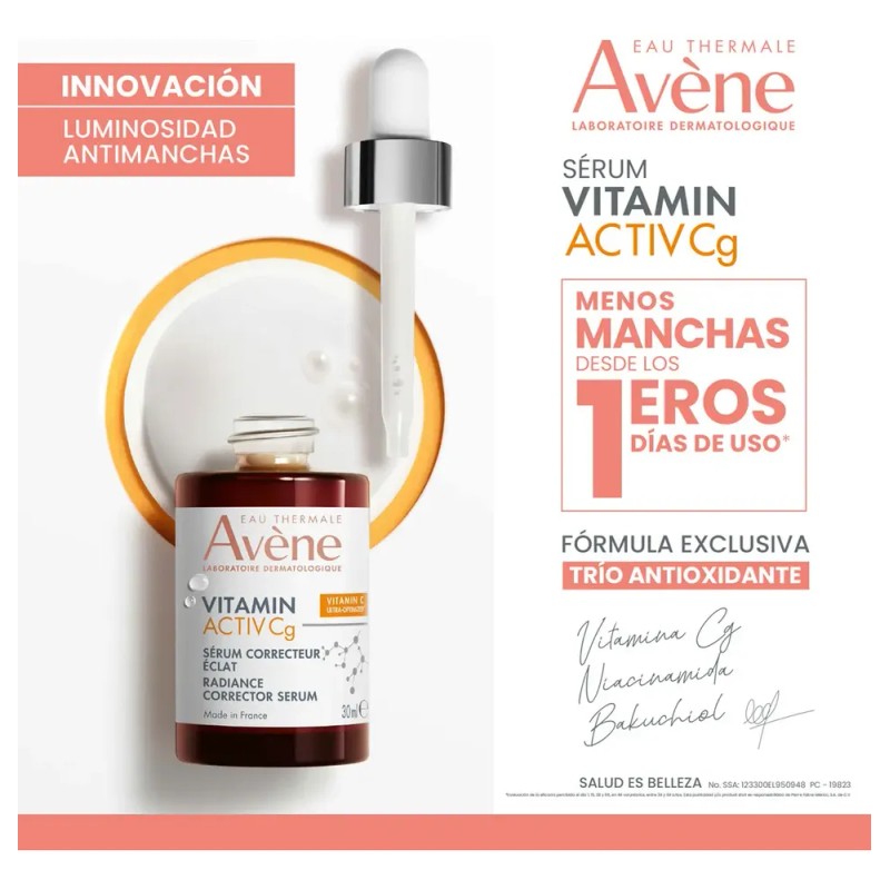 Sérum Avène Vitamin Activ Cg para Luminosidad y Tono Uniforme