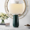 SAFAVIEH Lighting Collection Yani Modern Dark Green 25-inch Bedroom Living