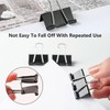 10PCS Binder Clips Black Metal Foldback Clamps Document Paper 51mm